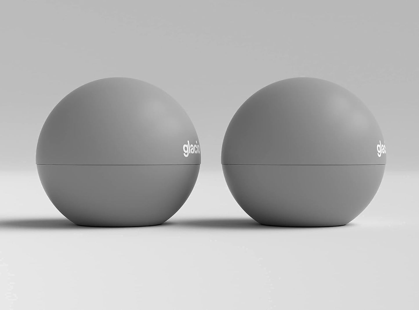 glacio Round Ice Cube Molds – Large Whiskey Ice Ball Maker | BPA-Free Silicone Sphere Mold for Bourbon Cocktails Scotch & Home Bar | Slow-Melting Ice Balls