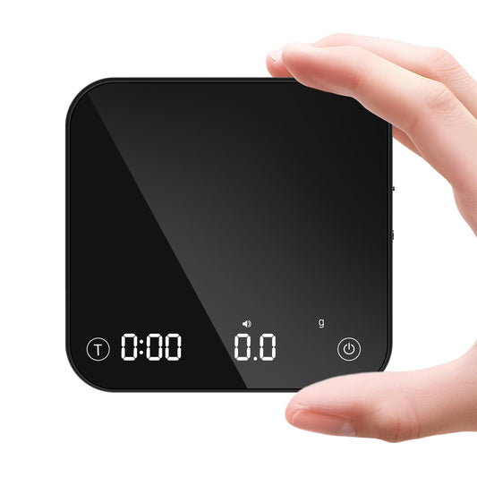Mini Coffee Scale with Timer Automatic, 0.1g/2000g Rechargeable Precision Espresso Scale