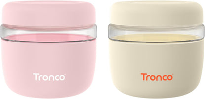 Tronco 24 oz Glass Food Storage Containers with Lids, Airtight, Leak & Spill Proof Glass Lunch Bowls for Meal Prep, Salad, Yogurt, Soup & Stew, Microwave & Dishwasher Safe, BPA-Free, Set of 2