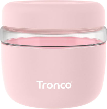 Tronco 24 oz Glass Food Storage Containers with Lids, Airtight, Leak & Spill Proof Glass Lunch Bowls for Meal Prep, Salad, Yogurt, Soup & Stew, Microwave & Dishwasher Safe, BPA-Free, Set of 1