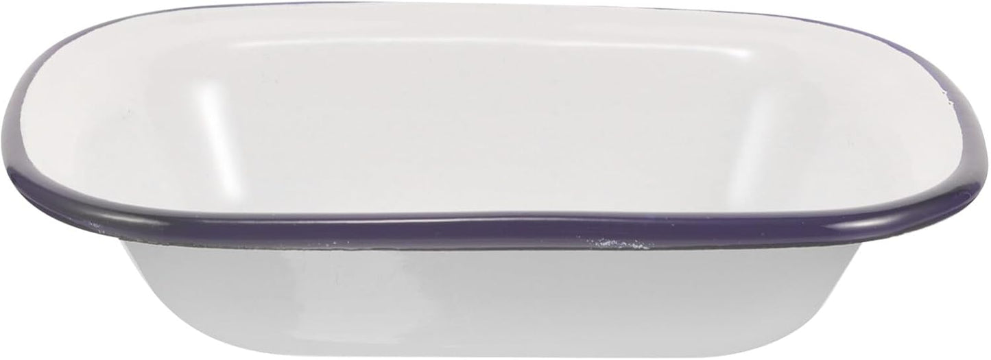 Alipis Enamelware Baking Pan, Roasting Dish for Oven, Enameled Steel Food Storage Container, Ideal for Baking Bread, Lasagna, and Turkey