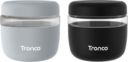 Tronco 24 oz Glass Food Storage Containers with Lids, Airtight, Leak & Spill Proof Glass Lunch Bowls for Meal Prep, Salad, Yogurt, Soup & Stew, Microwave & Dishwasher Safe, BPA-Free, Set of 2
