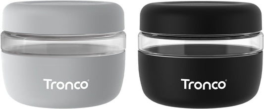 Tronco 16 oz Glass Food Storage Containers with Lids, Airtight, Leak & Spill Proof Glass Lunch Bowls for Meal Prep, Salad, Yogurt, Soup & Stew, Microwave & Dishwasher Safe, BPA-Free, Set of 2
