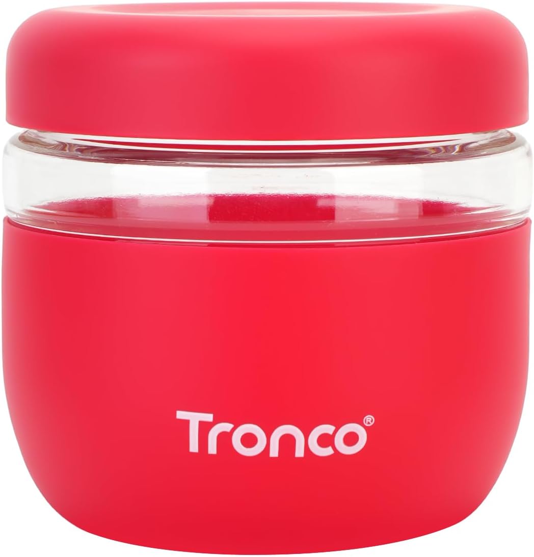 Tronco 24 oz Glass Food Storage Containers with Lids, Airtight, Leak & Spill Proof Glass Lunch Bowls for Meal Prep, Salad, Yogurt, Soup & Stew, Microwave & Dishwasher Safe, BPA-Free, Set of 1