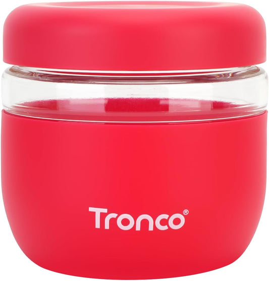 Tronco 24 oz Glass Food Storage Containers with Lids, Airtight, Leak & Spill Proof Glass Lunch Bowls for Meal Prep, Salad, Yogurt, Soup & Stew, Microwave & Dishwasher Safe, BPA-Free, Set of 1