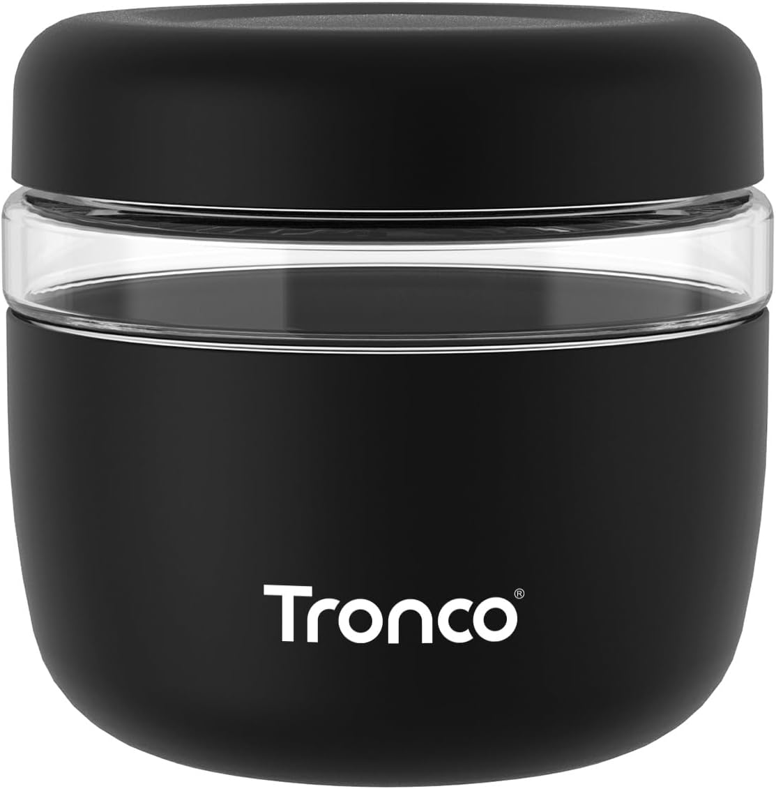 Tronco 24 oz Glass Lunch Bowl Container with Lid, Glass Food Containers, Leak & Spill Proof, Soup & Stew Food Storage Salad, Yogurt, Meal Prep, Airtight, Reusable, Dishwasher Safe, BPA-Free, Set of 1