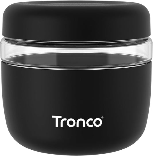 Tronco 24 oz Glass Lunch Bowl Container with Lid, Glass Food Containers, Leak & Spill Proof, Soup & Stew Food Storage Salad, Yogurt, Meal Prep, Airtight, Reusable, Dishwasher Safe, BPA-Free, Set of 1