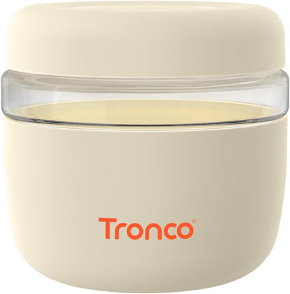 Tronco 24 oz Glass Food Storage Containers with Lids, Airtight, Leak & Spill Proof Glass Lunch Bowls for Meal Prep, Salad, Yogurt, Soup & Stew, Microwave & Dishwasher Safe, BPA-Free, Set of 1