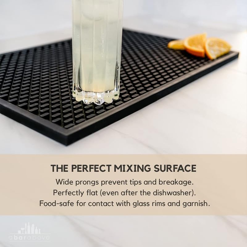 Premium A Bar Above Heavy Duty Bar Mat, Food Safe Silicone Mat, Mats for Bartending and Coffee, Commercial Strength Bartender Accessories, Dish Drying Mats for Kitchen Counter, Barista Accessories