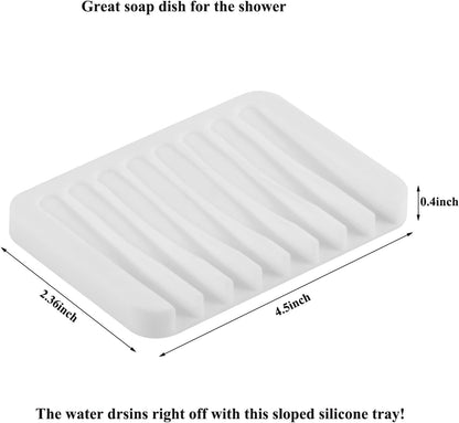 Natural Wooden Vanity Tray, Bathroom Decor Box, Wooden Bathroom Organizer for Toilet Tank and Counter Top, Slip- Resistant Cute Bathroom Decor ﻿ (White, 4.8"" W11.5 Lx1.2 H)