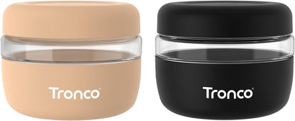 Tronco 16 oz Glass Food Storage Containers with Lids, Airtight, Leak & Spill Proof Glass Lunch Bowls for Meal Prep, Salad, Yogurt, Soup & Stew, Microwave & Dishwasher Safe, BPA-Free, Set of 2