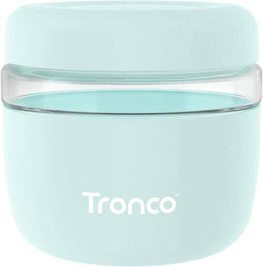 Tronco 24 oz Glass Food Storage Containers with Lids, Airtight, Leak & Spill Proof Glass Lunch Bowls for Meal Prep, Salad, Yogurt, Soup & Stew, Microwave & Dishwasher Safe, BPA-Free, Set of 1