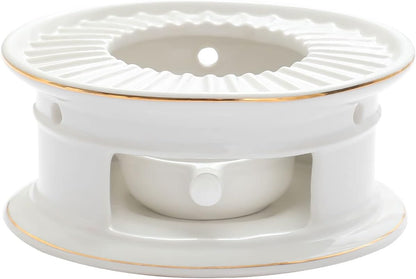 Teapot Warmers Ceramic Teapot Warmer Coffee and Milk Tea Warmer Tea Set(with Candle Hold)