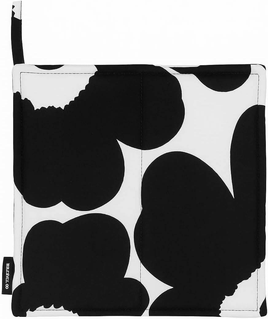 Marimekko 071693 190 Pieni UNIKKO Pot Holder, Black and White