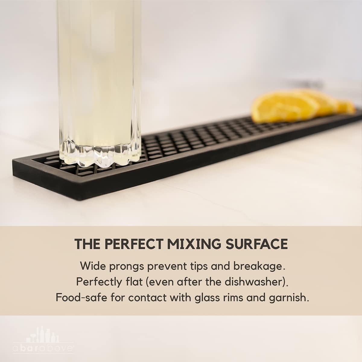 Premium A Bar Above Heavy Duty Bar Mat, Food Safe Silicone Mat, Mats for Bartending and Coffee, Commercial Strength Bartender Accessories, Dish Drying Mats for Kitchen Counter, Barista Accessories