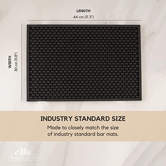 Premium A Bar Above Heavy Duty Bar Mat, Food Safe Silicone Mat, Mats for Bartending and Coffee, Commercial Strength Bartender Accessories, Dish Drying Mats for Kitchen Counter, Barista Accessories