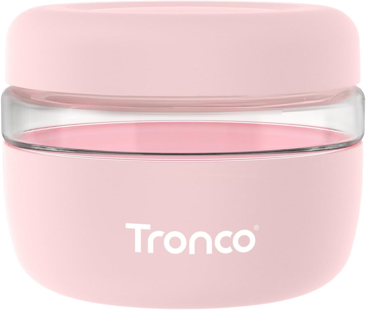 Tronco 16 oz Glass Food Storage Containers with Lids, Airtight, Leak & Spill Proof Glass Lunch Bowls for Meal Prep, Salad, Yogurt, Soup & Stew, Microwave & Dishwasher Safe, BPA-Free, Set of 1