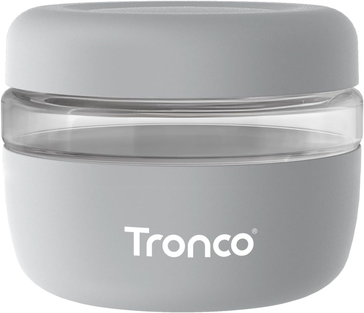 Tronco 16 oz Glass Food Storage Containers with Lids, Airtight, Leak & Spill Proof Glass Lunch Bowls for Meal Prep, Salad, Yogurt, Soup & Stew, Microwave & Dishwasher Safe, BPA-Free, Set of 1