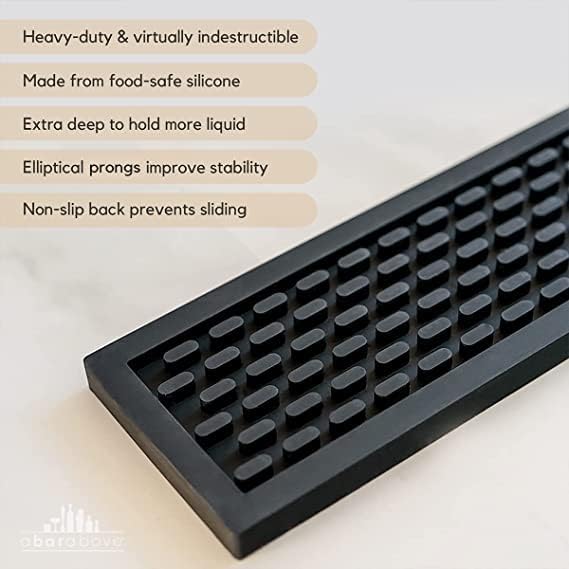 Premium A Bar Above Heavy Duty Bar Mat, Food Safe Silicone Mat, Mats for Bartending and Coffee, Commercial Strength Bartender Accessories, Dish Drying Mats for Kitchen Counter, Barista Accessories