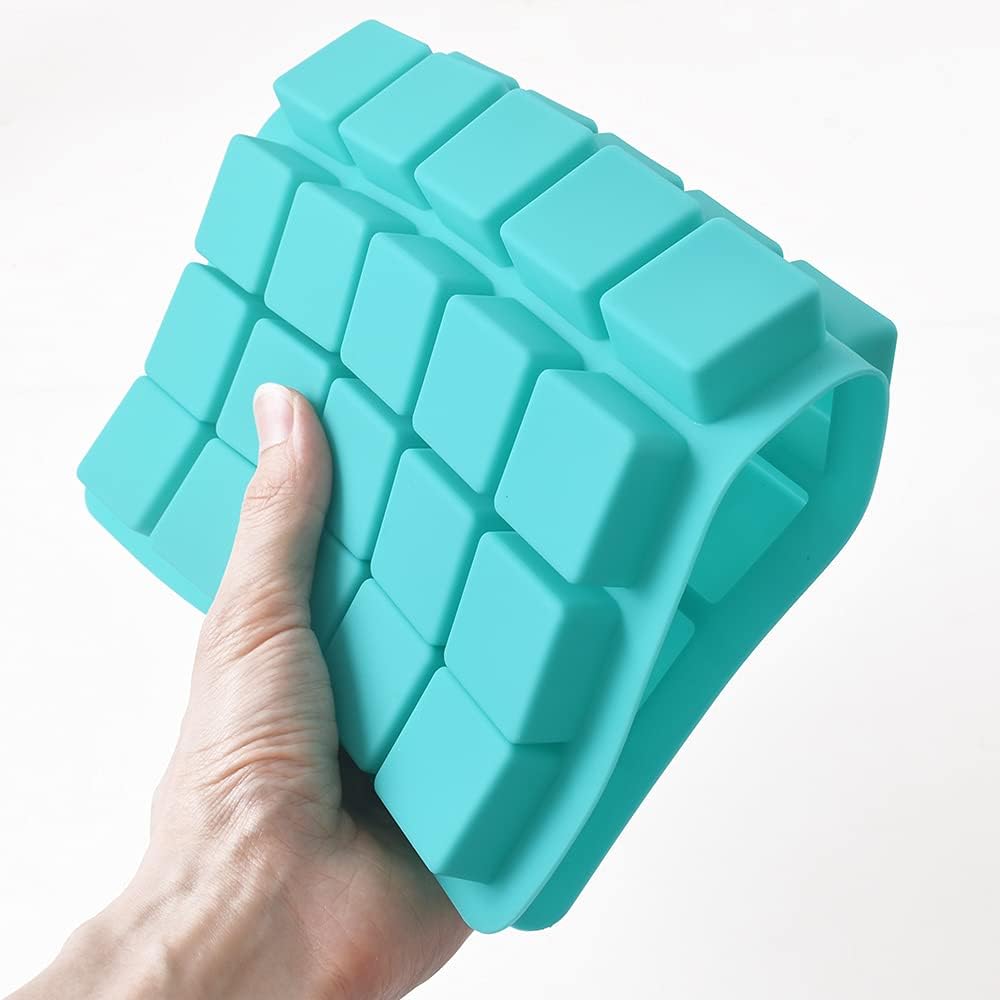 40 Cavities Square Silicone Mold, for Making Chocolate Candy, Ice Cube Tray, Truffles Pralines, 3 Packs