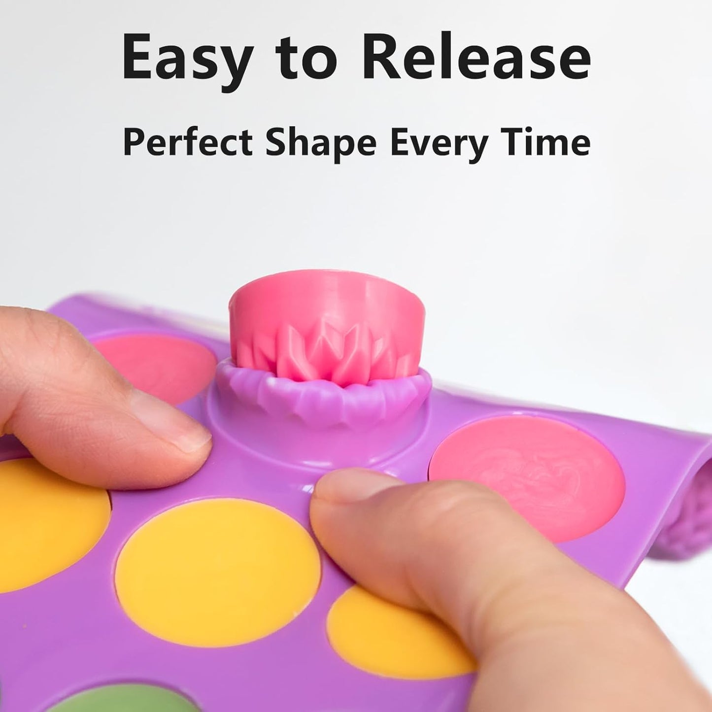 6 Pack Flower Shape Chocolate Candy Molds Silicone, Food-Grade Non-Stick Jello & Baking Molds, Crayon Molds, BPA-Free, Including Heart, Rose, Tulip, Daisy, Sunflower, and Other Flowers (Multicolor)