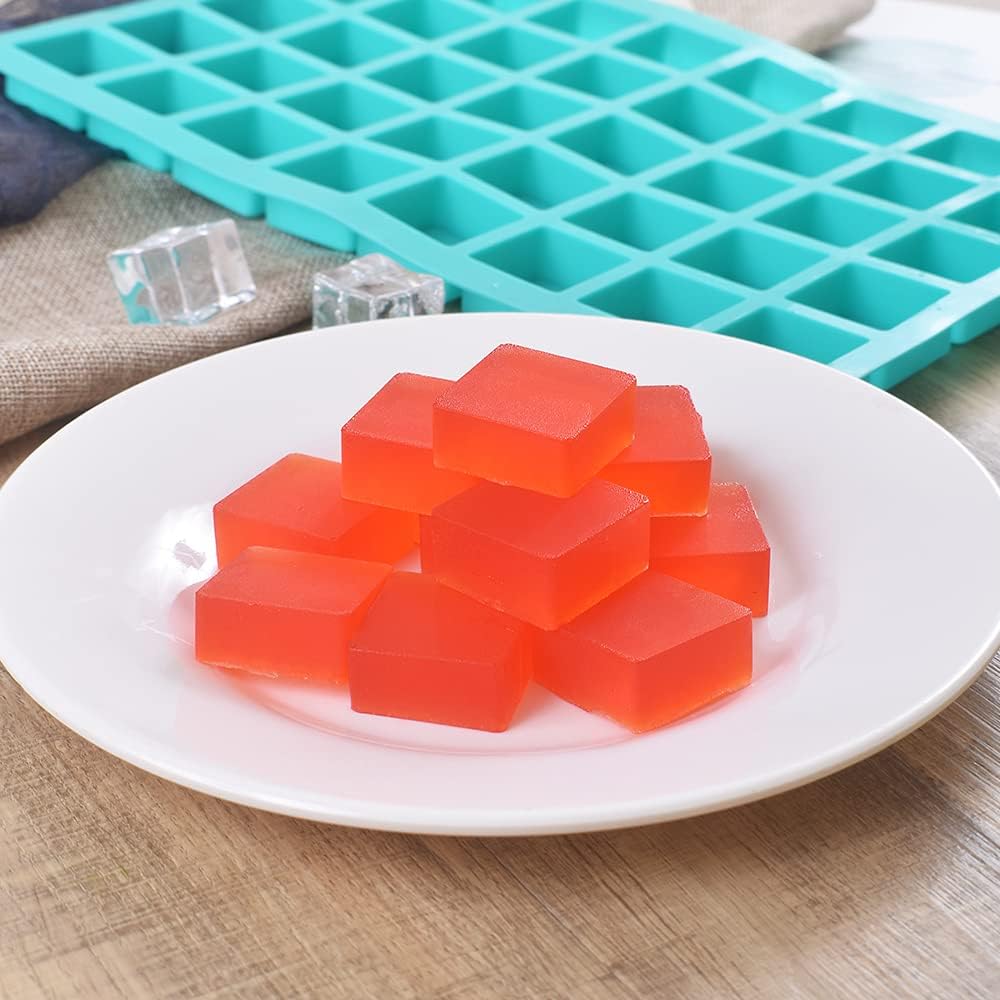 40 Cavities Square Silicone Mold, for Making Chocolate Candy, Ice Cube Tray, Truffles Pralines, 3 Packs