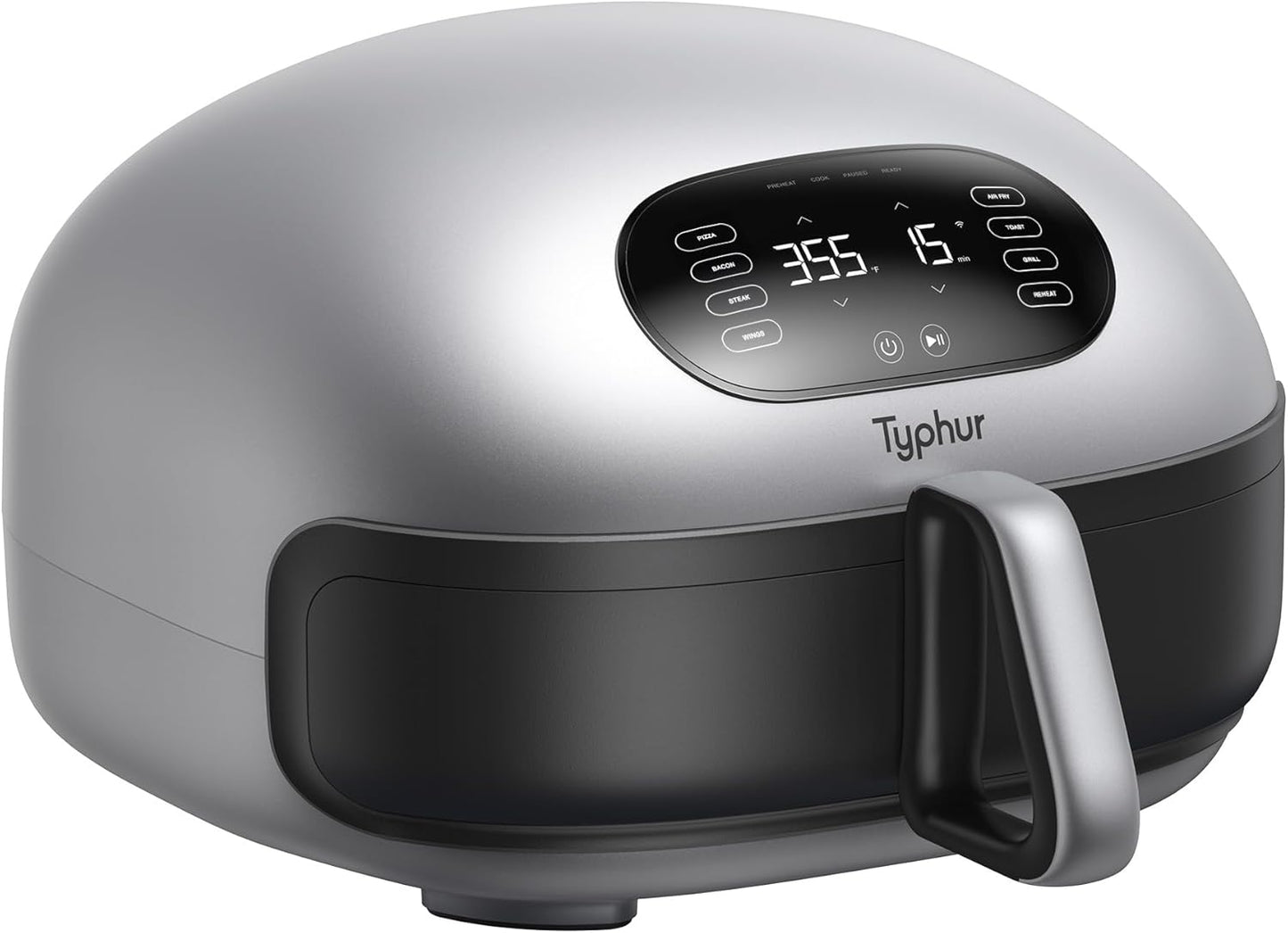 Typhur Dome 2 AI Upgraded Air Fryer, Extra Large Airfryer with Superior Airflow, Self-cleaning Smart Digital Fryer with PFAS free Basket for Quick Easy Meals, Fits a 12" Pizza or 4-Slice Toast