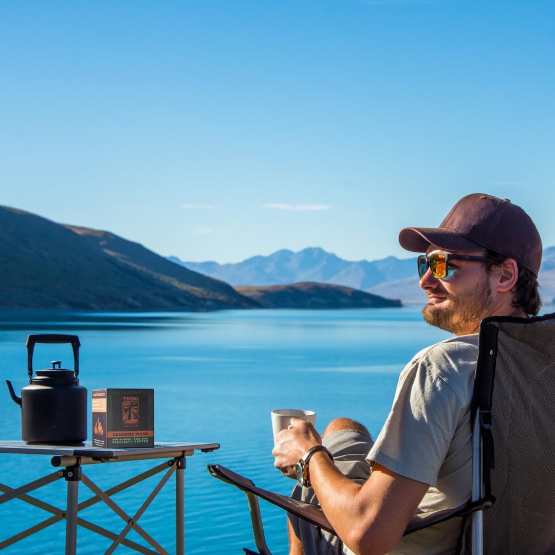 Tribo Coffee Single-Serve Portable Pour Over Drip Coffee - Campfire Blend - 10 Servings (Medium-Dark Roast)