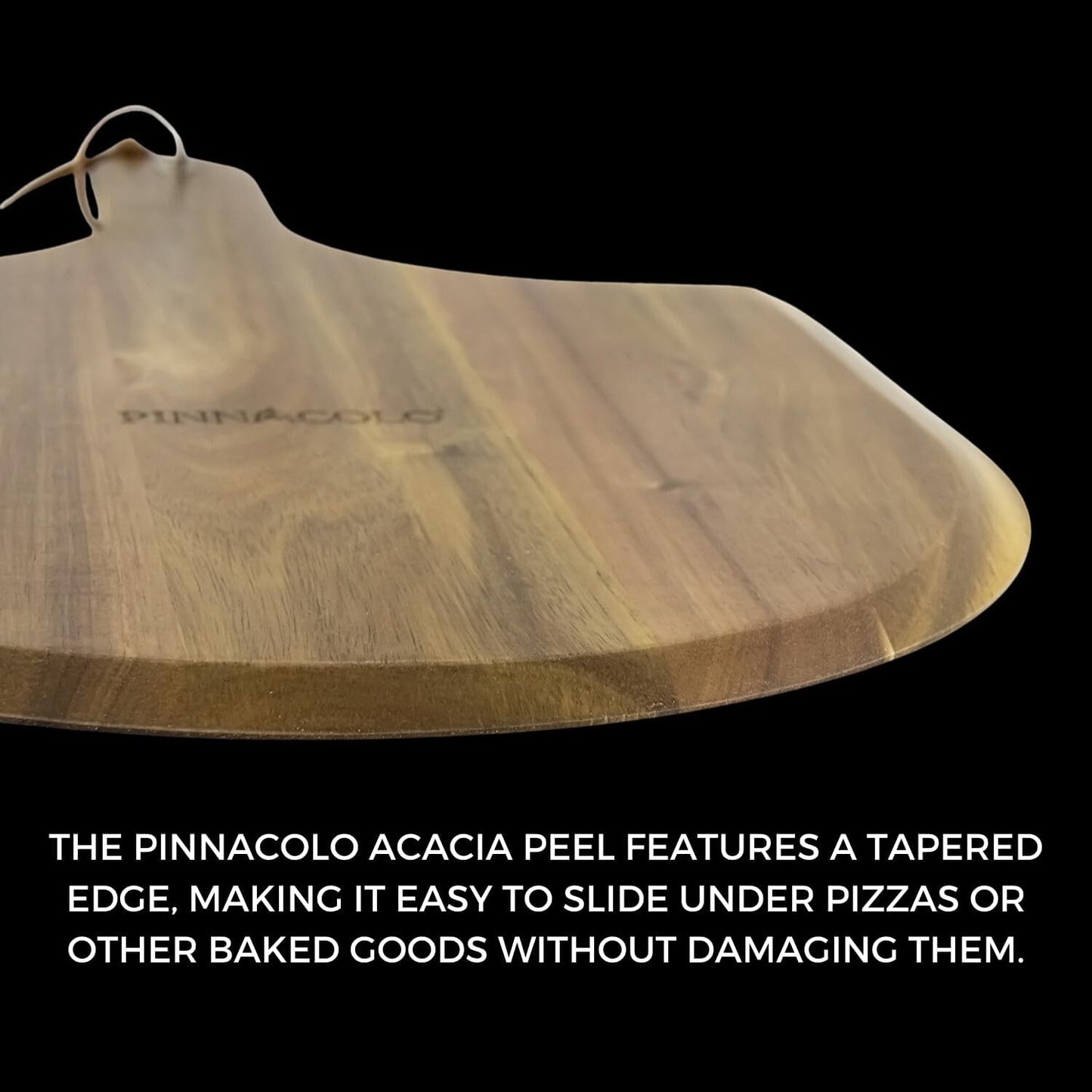14 Inch Acacia Wooden Pizza Peel - Lightweight and Sturdy, Perfect for Homemade Pizza, Bread, and Pastries (Natural Wood Grain)