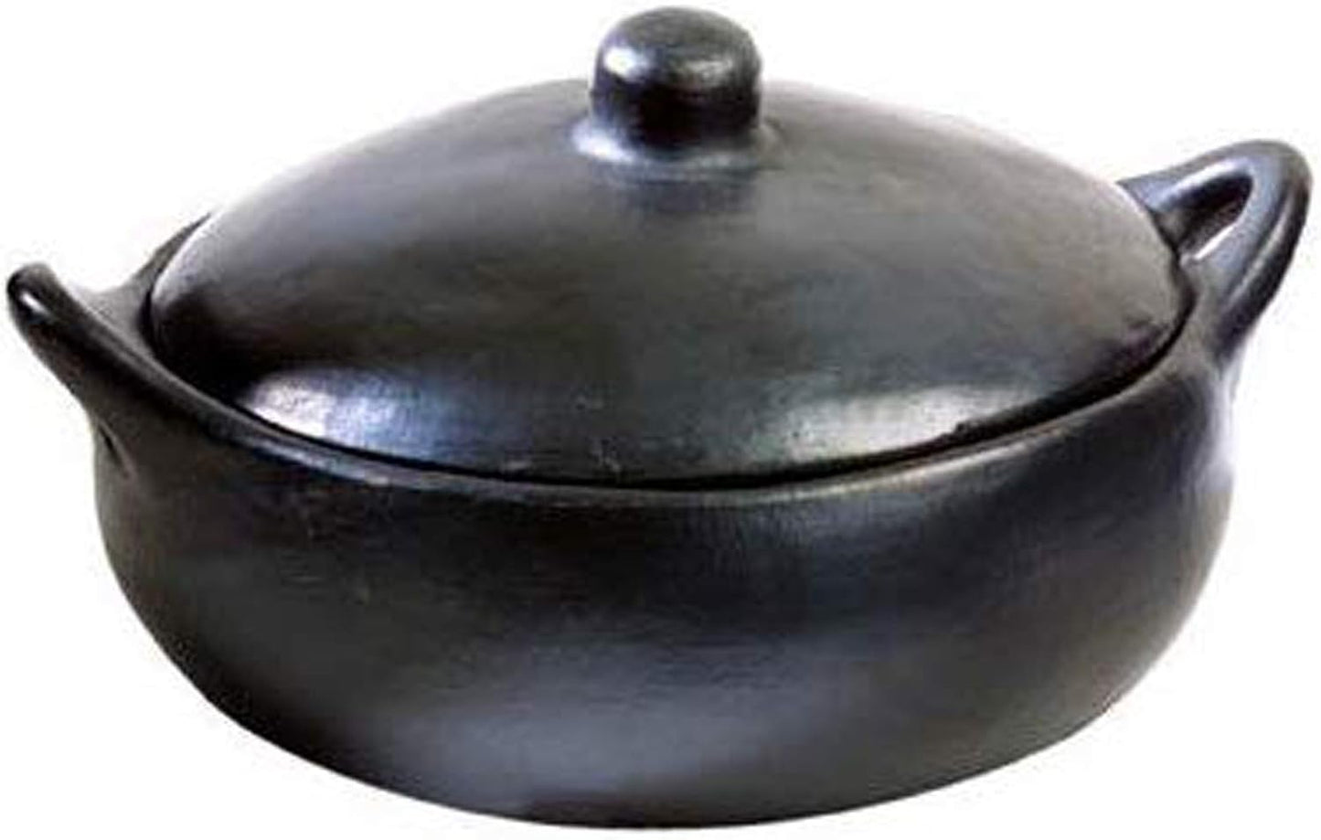 Authentic Chamba Casserole - Elegant, All-Natural Black Clay Casserole - Stovetop & Oven Safe – Handmade in Colombia - 1.5-Quarts V. Small Pot