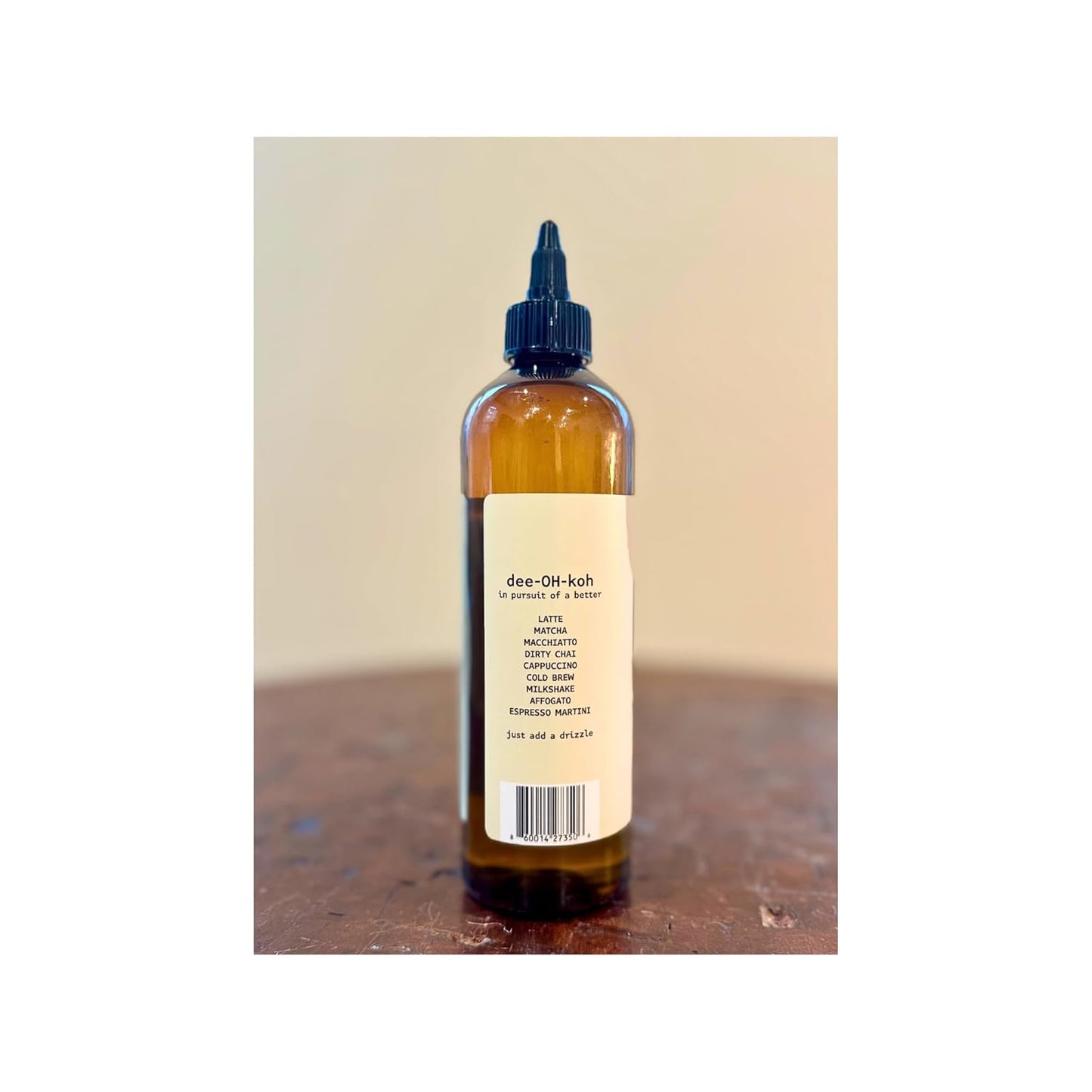 Dioko Premium Syrup, 12 fl. oz Premium Coffee & Dessert Syrup with Easy Pour Spout | No Artificial Dyes or Colors | Perfect for Lattes, Iced Coffee, Cocktails, Pancakes & More (Vanilla)