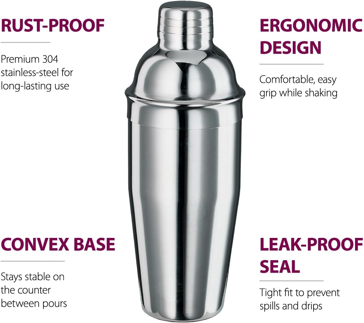 Cocktail Shaker Set - 17 Piece Stainless Steel Bartender Kit, Drink Martini Shaker, Home Bar Accessories, Cocktail Kit, Stainless Steel Bar Set, Shakers Bartending