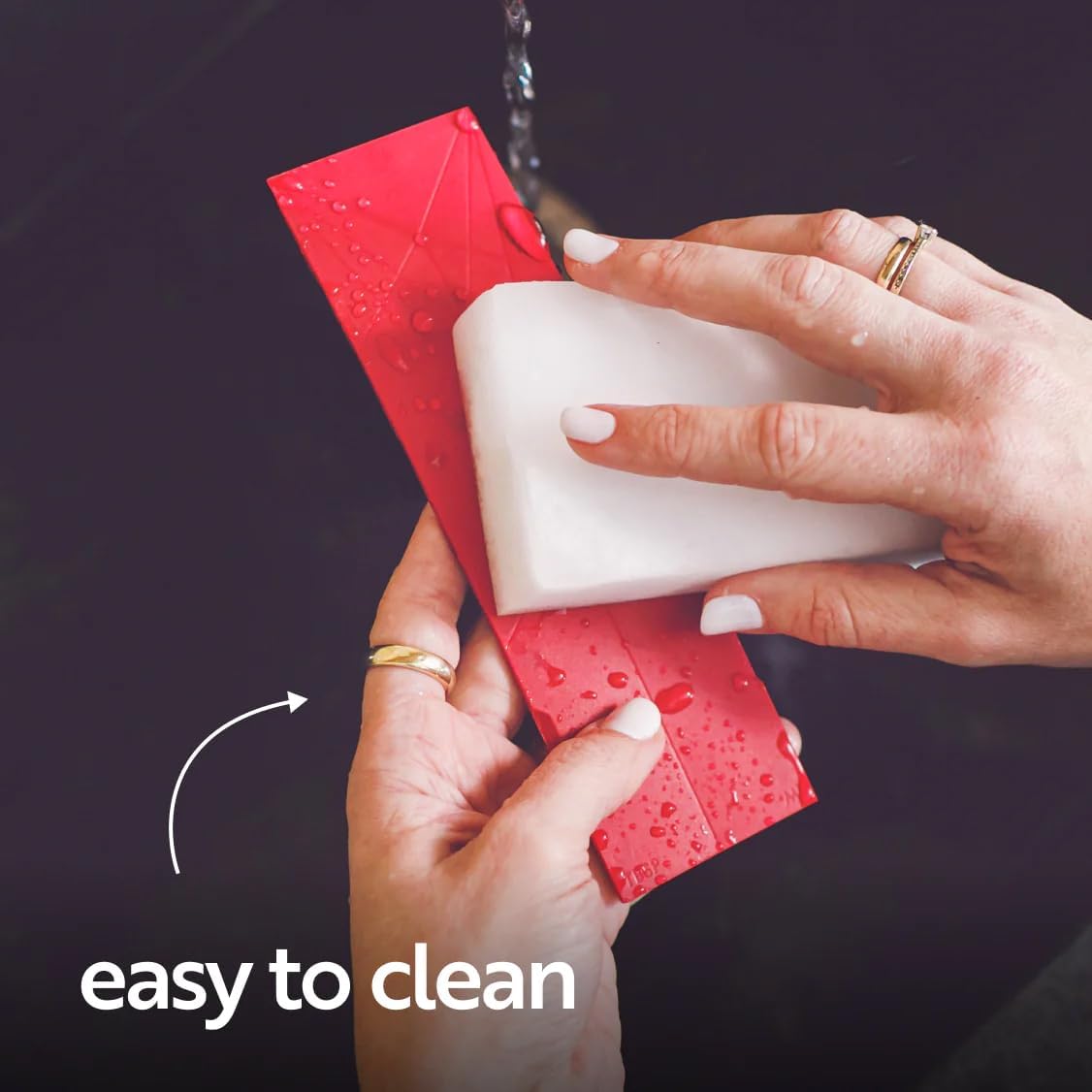 POLYGONS - Original Flat 3-in-1 Folding Measuring Spoons | 2 Spoons fold into 6 Sizes | Magnetic | DuraBend Tech lasts 100k+ folds | LeakProof for Wet & Dry | Gift Packaging | Baking/Cooking (Pink)