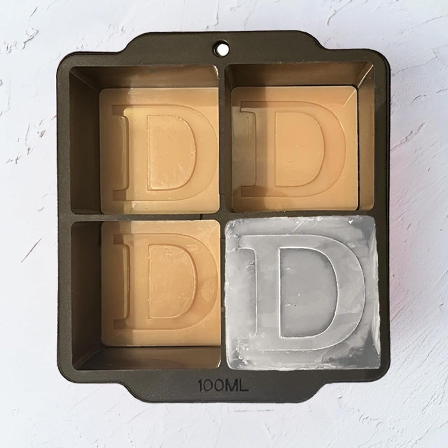 Letter D Monogram Ice Cube Mold Custom Ice Cube Mold 2 Inch Big Initials Silicone Ice Cube Tray Gifts for DAD Gifts for Him