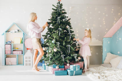 SIMISI RIBBON 24Pcs Christmas Velvet Ribbon Bows Decorations Xmas Ornaments Vintage Decor for Tree, Wreath, Garland (3/8'' Width, 5 * 7 inch)