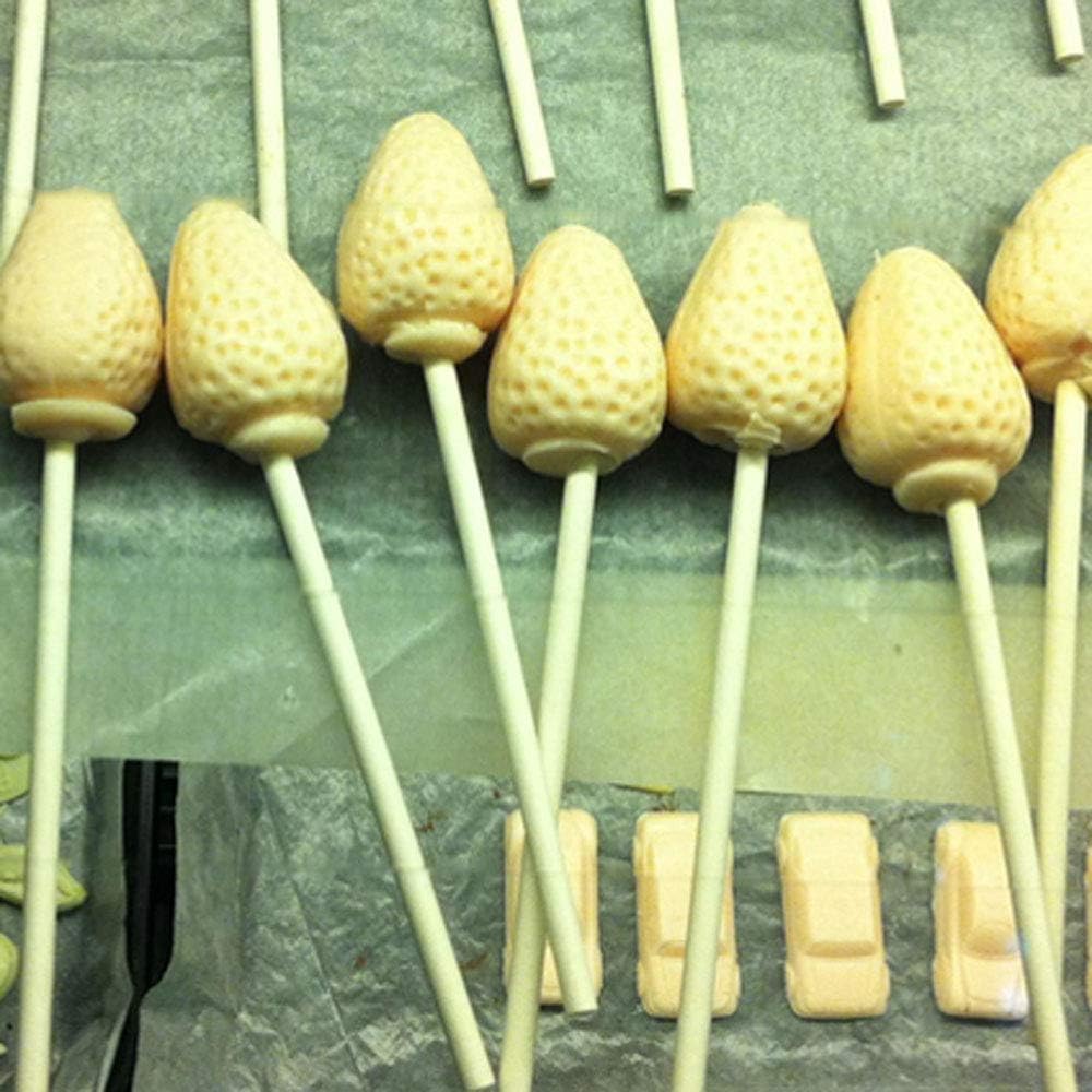 Grainrain polycarbonate chocolate mold polycarbonate chocolate bar mould 3D strawberry 2 part mold candy pastry tools (19294)