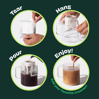 Copper Cow Coffee Premium Pour Over Single-Serve Vietnamese Coffee Pouches (24 pack) | Churro | Dark Roast | Flavored with Real Cinnamon | Convenient Vietnamese Ground Coffee Packets, Travel Friendly