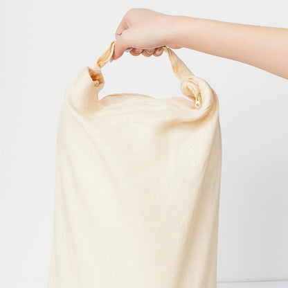 2 Pcs 100% Linen Bread Bags for Homemade Bread 13 x 19.6 Inches Reusable Sourdough Bread Storage Bag with Zipper (Light Apricot)