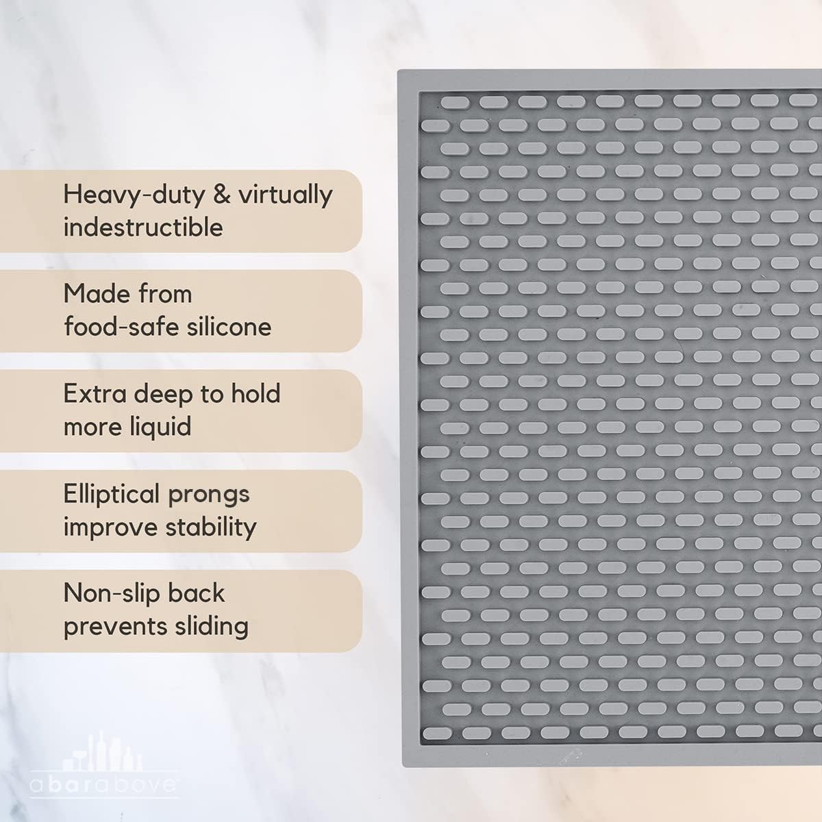 Premium A Bar Above Heavy Duty Bar Mat, Food Safe Silicone Mat, Mats for Bartending and Coffee, Commercial Strength Bartender Accessories, Dish Drying Mats for Kitchen Counter, Barista Accessories