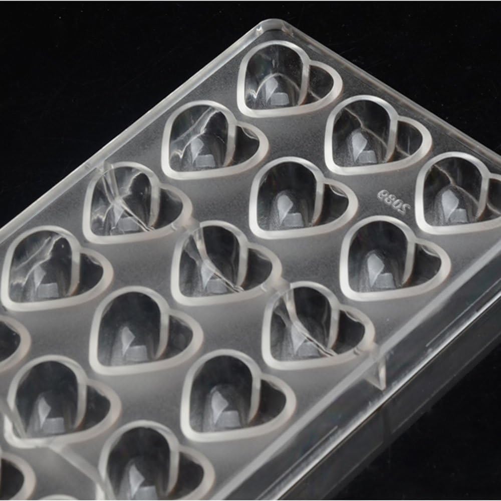 Grainrain polycarbonate chocolate mold polycarbonate chocolate bar mould heart Valentine Day gift (19268)