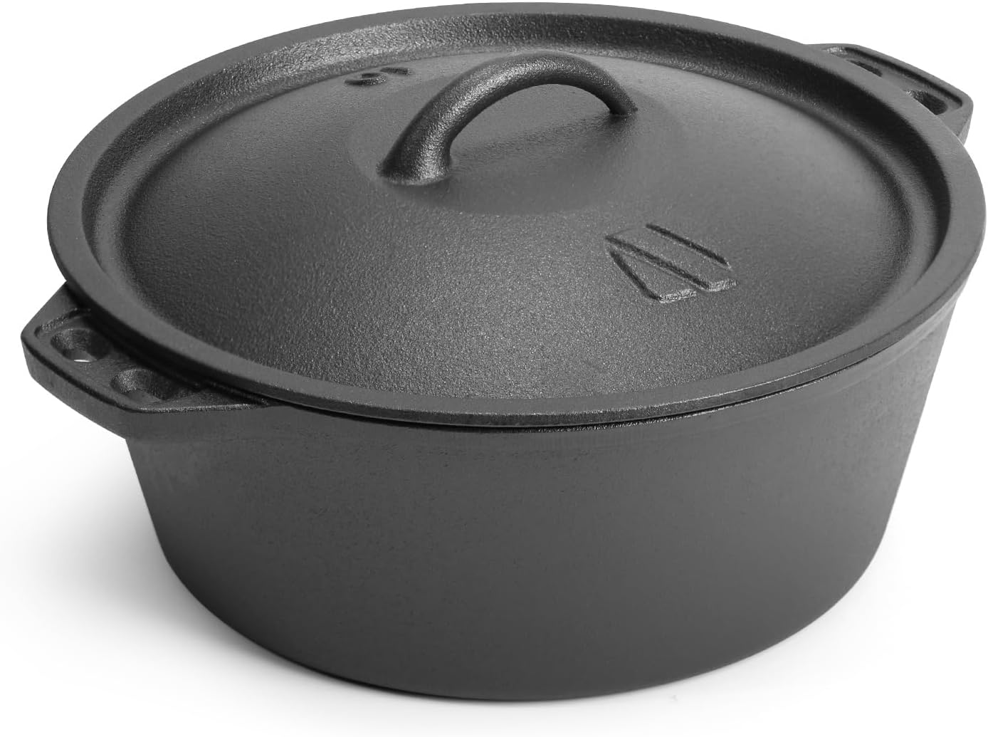 3 QT Cast Iron Dutch Oven with Lid – Pre-Seasoned Round Pot for Baking Bread, Stews & Camping – Small Dutch Oven for Oven, Stove, and Campfire Cooking