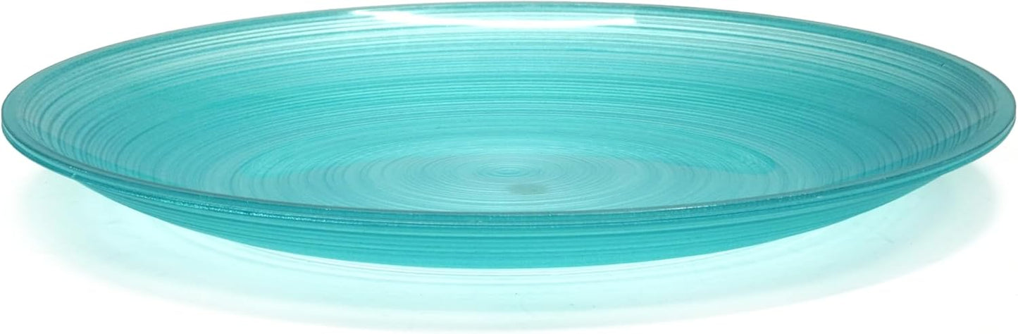 " OCCASIONS " 100 Plates Pack,(50 Guests) Premium Wedding Party Disposable Plastic Plates Set -50 x 10'' Dinner + 50 x 7'' Salad/Dessert (Belize in Aqua)