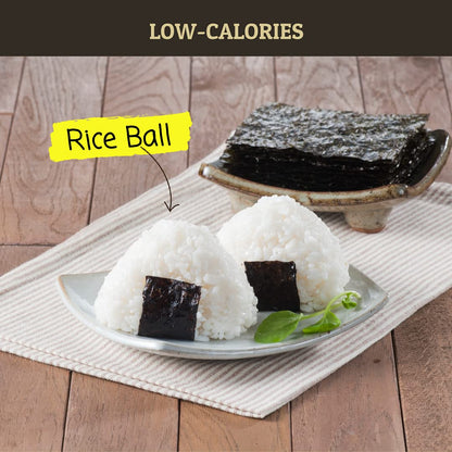 CHOI's 1(Daechun) Roasted Seaweed, Gim, Sushi Nori /(50 full sheets) /Gold Grade/Product of Korea/Kimbap, Gimbap, Keto, Gluten Free, Full of Fiber, Vitamin, Mineral, High protein