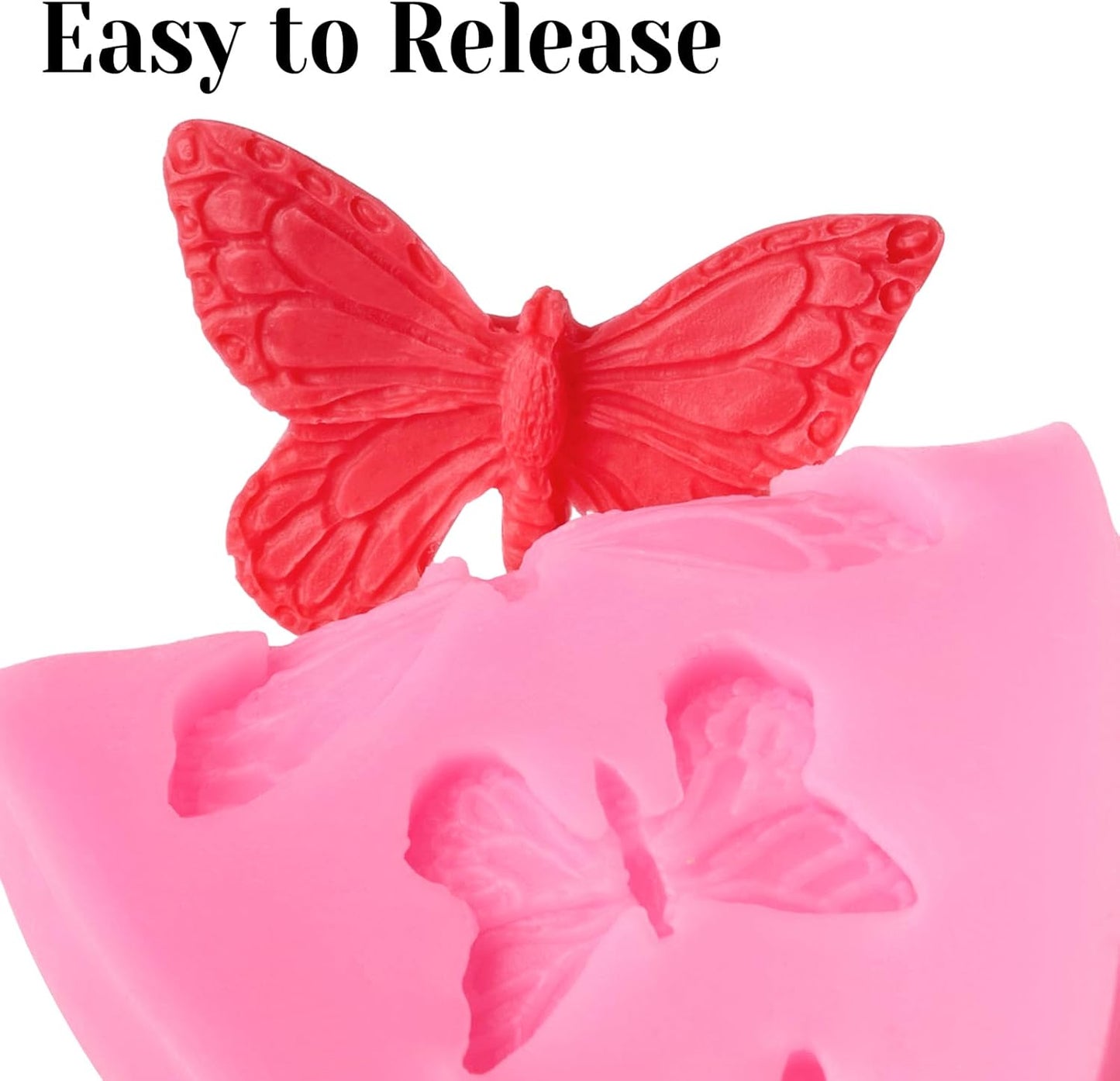 Silicone Letter Molds for Chocolate, 5 Pcs Number Alphabet Chocolate Molds Butterfly Rose Fondant Molds for Candy Treat Strawberry Cupcake Cake Decoration Clay Resin Candle Making