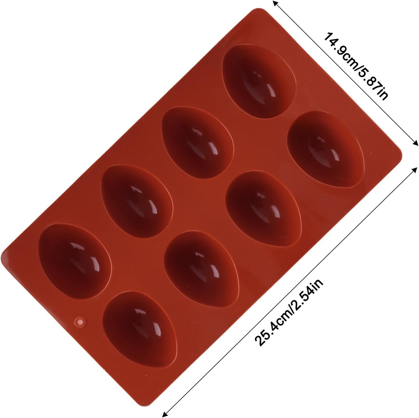 2Pcs 8-Cavity Silicone Easter Egg Molds, Egg Shaped Cake Pop Mold, Baking Supplies for Making Chocolate Jello Candy