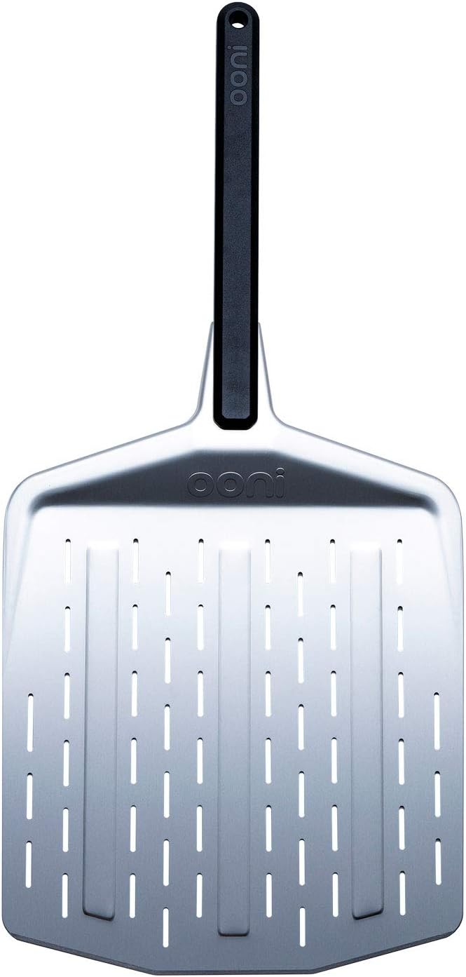 ooni 12" Perforated Pizza Peel Turning Peel 12" Bamboo Serving Pizza Peel - Essesntial Pizza Oven Accessories Bundle