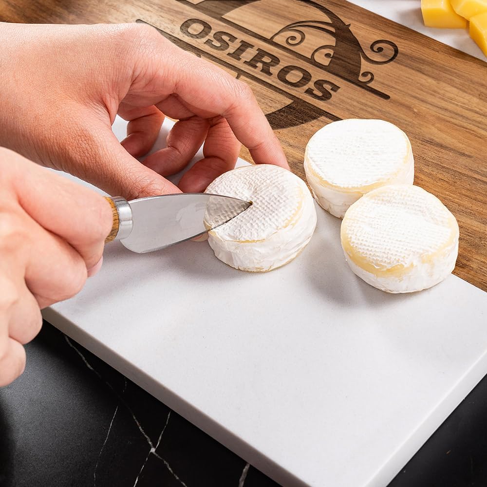 Personalized Charcuterie Board, Custom Marble Cheese Boards for Bridal Shower Gifts, House Warming Gifts New Home, Wedding Gifts for Couples (Floral Monogram)