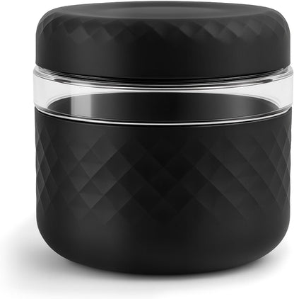 24 oz Glass Lunch Bowl Container with Lid | Leak & Spill Proof, BPA-Free, Microwave & Dishwasher Safe, Airtight Meal Prep & Food Storage Jar for Lunch, Salad, Soup, Overnight Oats, Stew, Yogurt