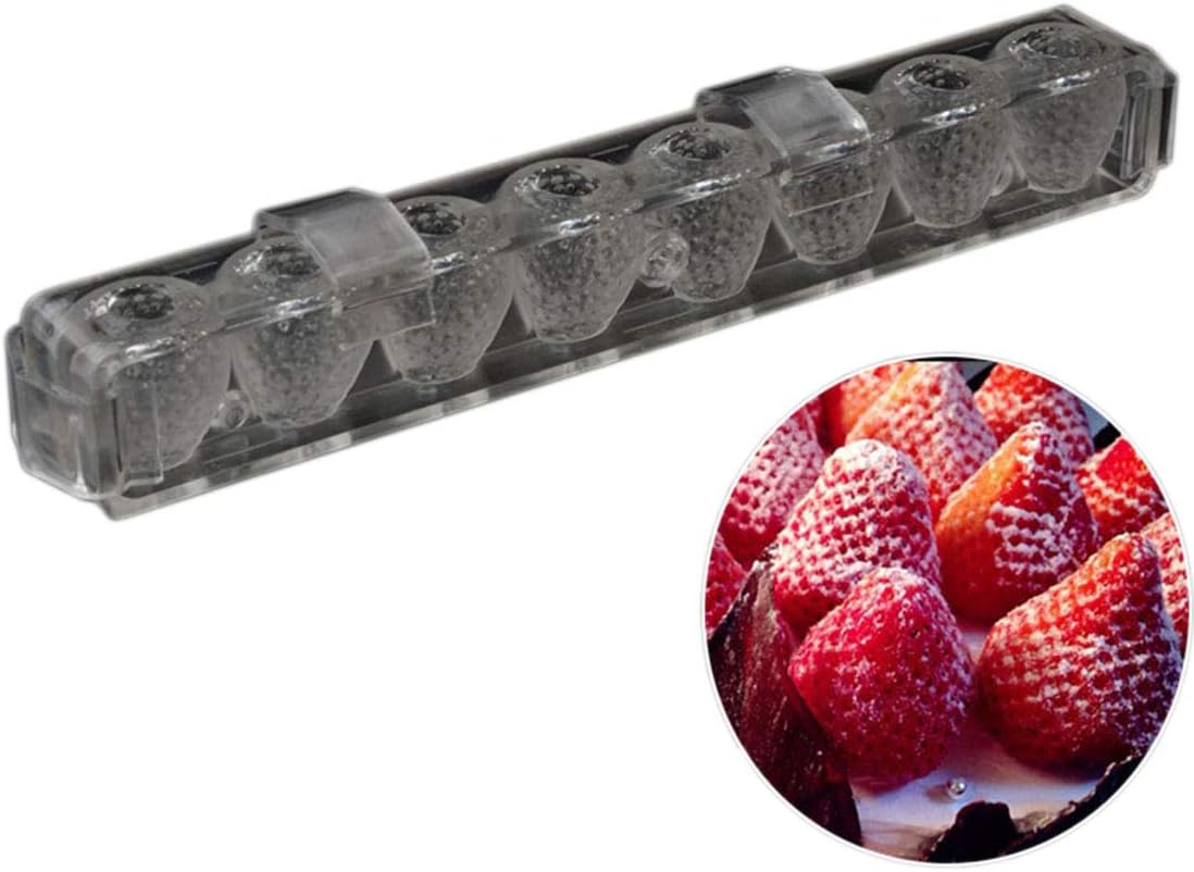 Grainrain polycarbonate chocolate mold polycarbonate chocolate bar mould 3D strawberry 2 part mold candy pastry tools (19294)