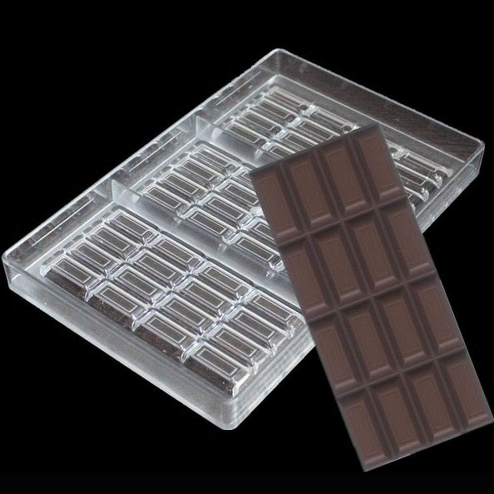 Grainrain polycarbonate chocolate bar moulds polycarbonate chocolate mold clear hard plastic candy mould bakeware candy making supplies (19355)